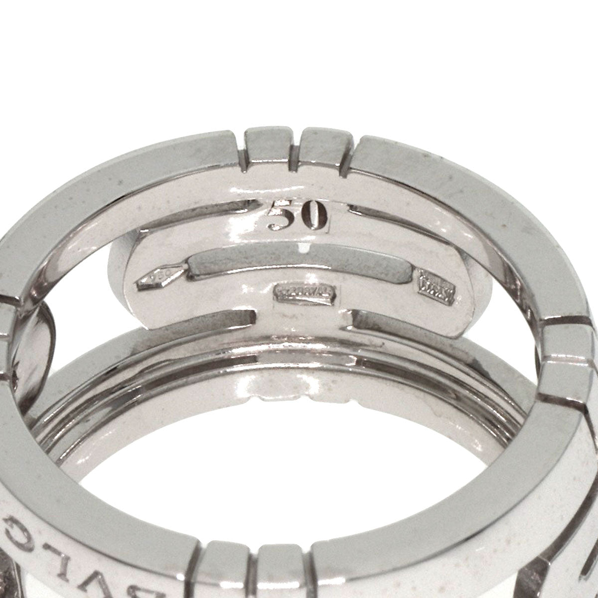 BVLGARI   Ring Parentesi Openwork #50 K18 White Gold Ladies