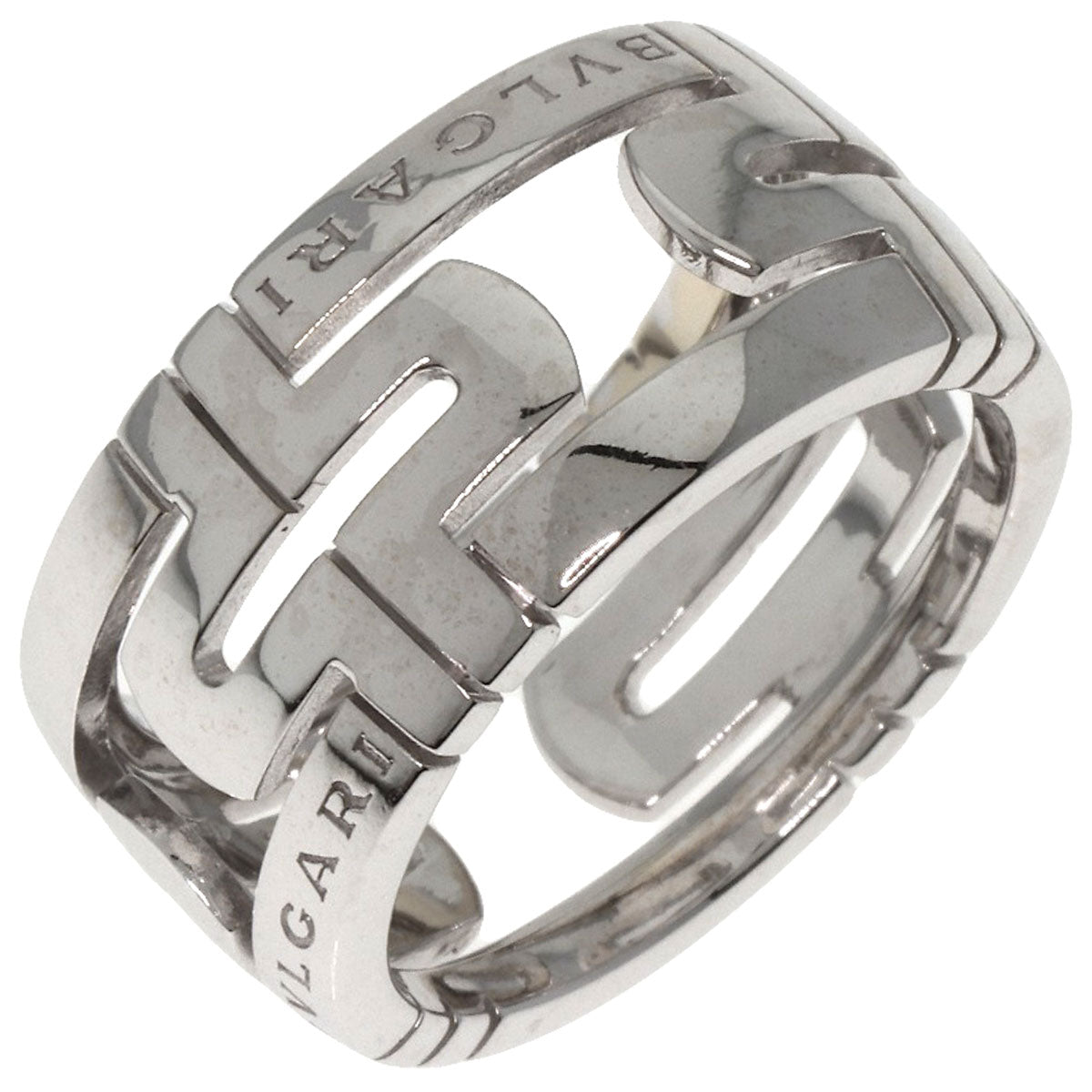 BVLGARI   Ring Parentesi Openwork #58 K18 White Gold Ladies