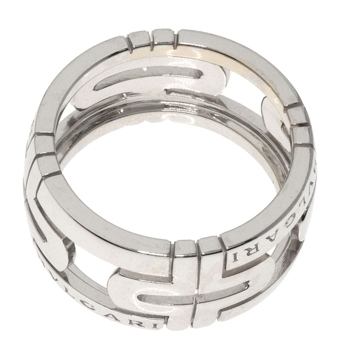 BVLGARI   Ring Parentesi Openwork #58 K18 White Gold Ladies