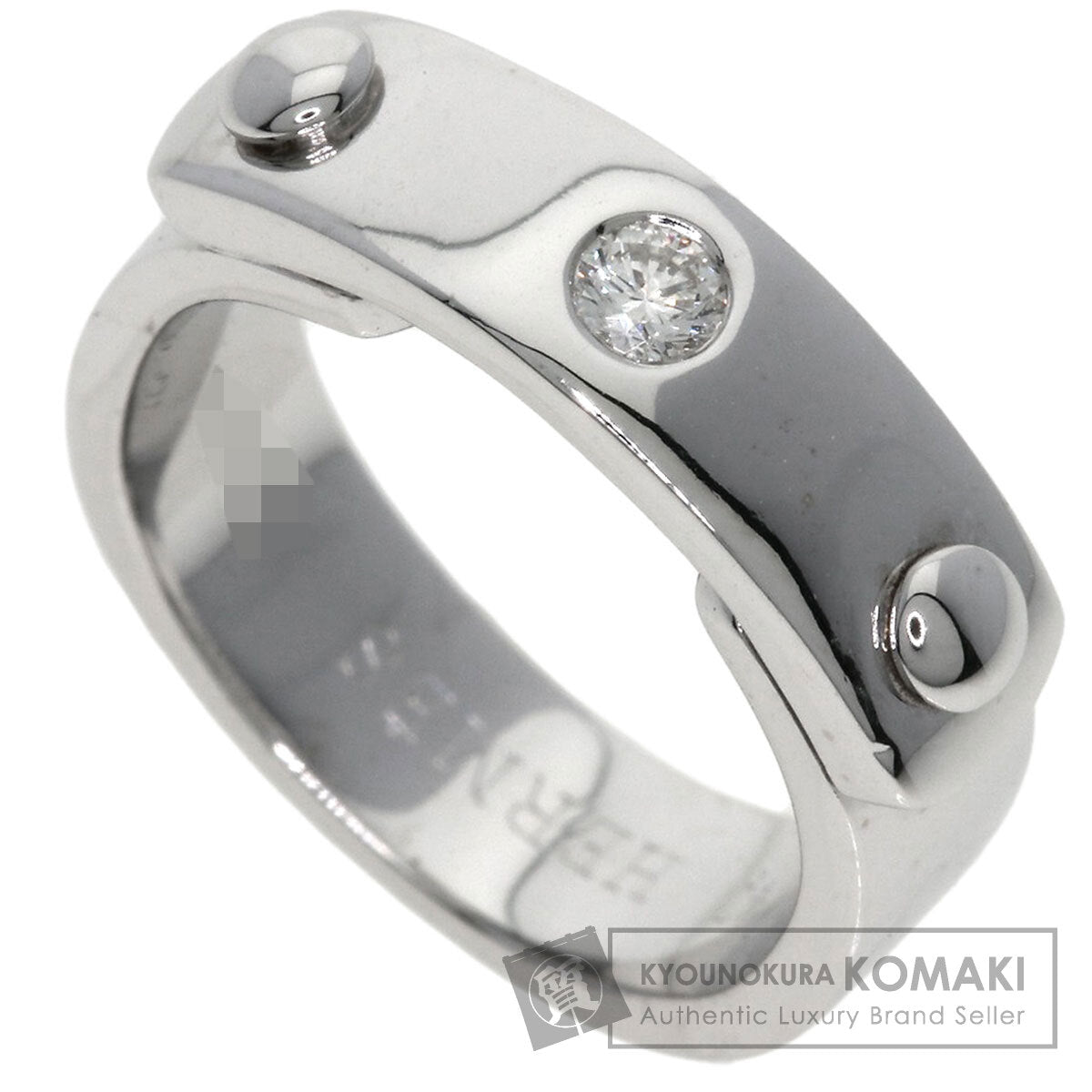 HERMES To You 1P Diamond Ring K18 White Gold Ladies [Used]