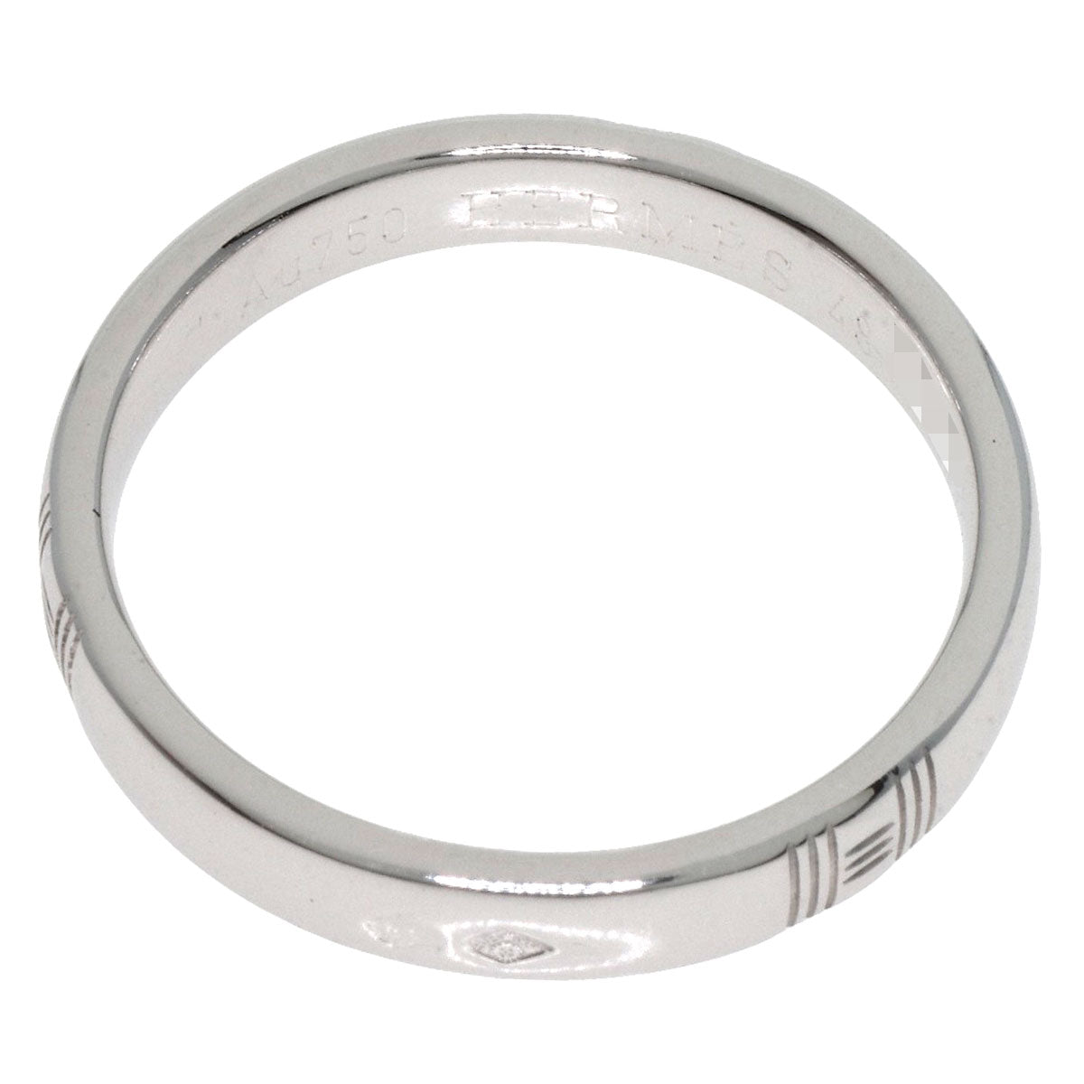 HERMES Alliance Kelly #48 Ring K18 White Gold Ladies [Used]