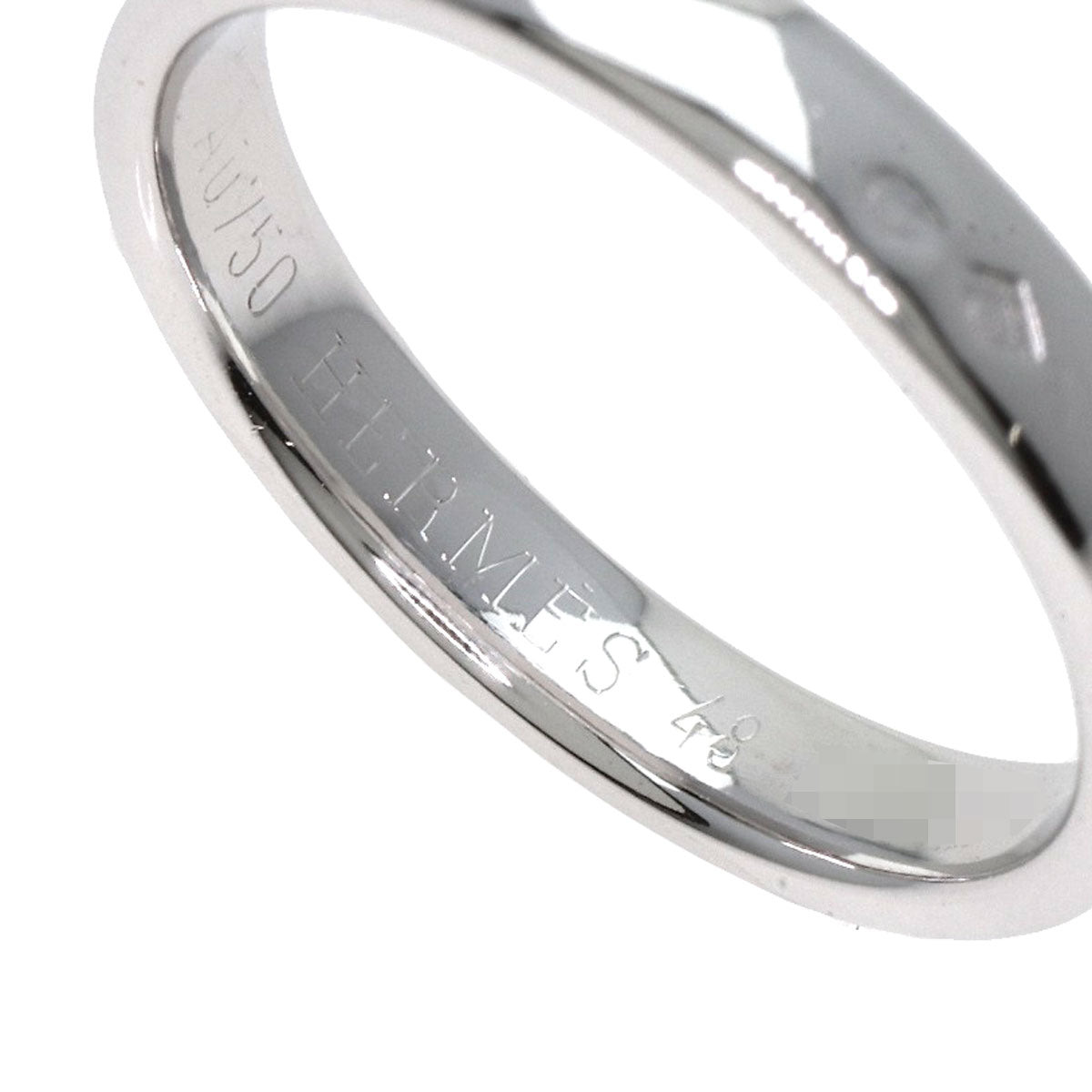 HERMES Alliance Kelly #48 Ring K18 White Gold Ladies [Used]