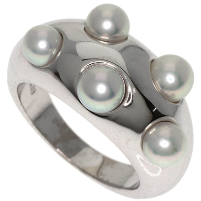 MIKIMOTO   Pearl Pearl Ring  K18 White Gold Ladies [Used]