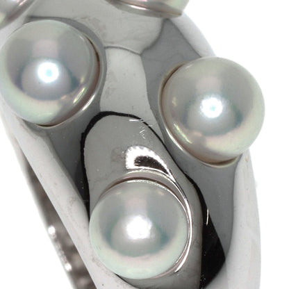 MIKIMOTO   Pearl Pearl Ring  K18 White Gold Ladies [Used]