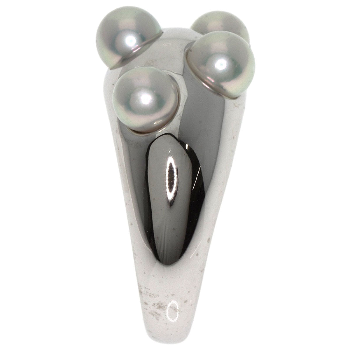 MIKIMOTO   Pearl Pearl Ring  K18 White Gold Ladies [Used]
