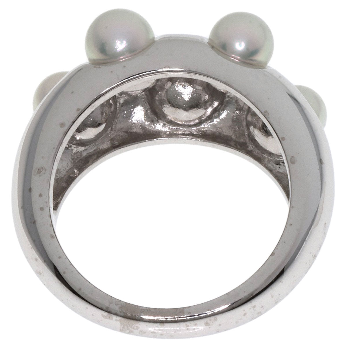 MIKIMOTO   Pearl Pearl Ring  K18 White Gold Ladies [Used]