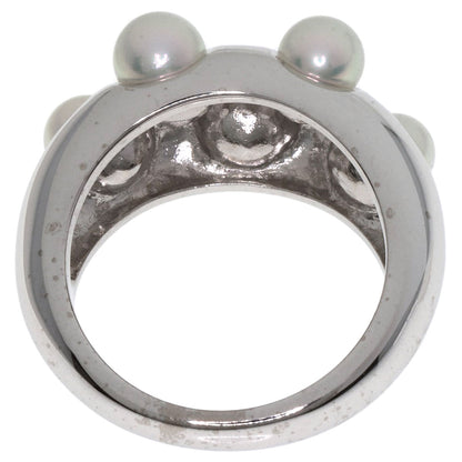 MIKIMOTO   Pearl Pearl Ring  K18 White Gold Ladies [Used]