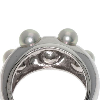 MIKIMOTO   Pearl Pearl Ring  K18 White Gold Ladies [Used]