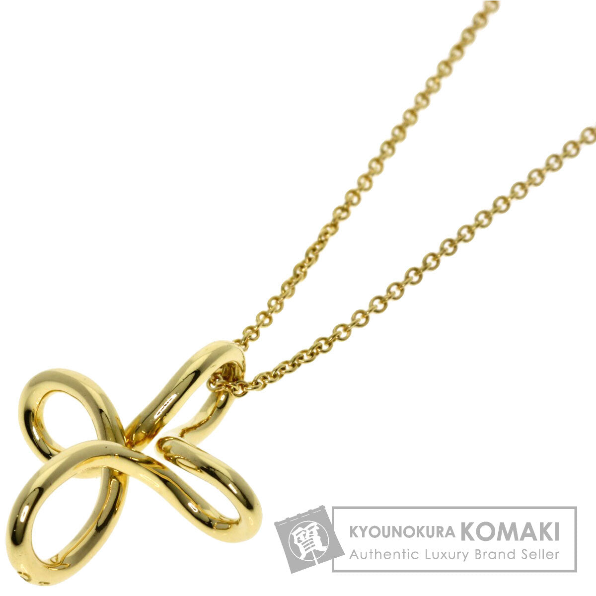 TIFFANY&Co.   Necklace Infinity cross K18 Yellow Gold Ladies