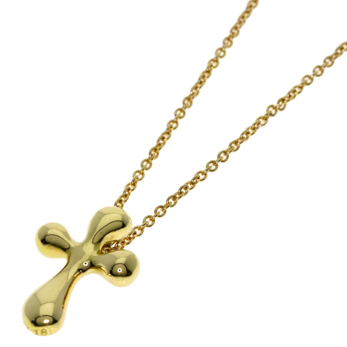 TIFFANY&Co.   Necklace Small cross K18 Yellow Gold Ladies