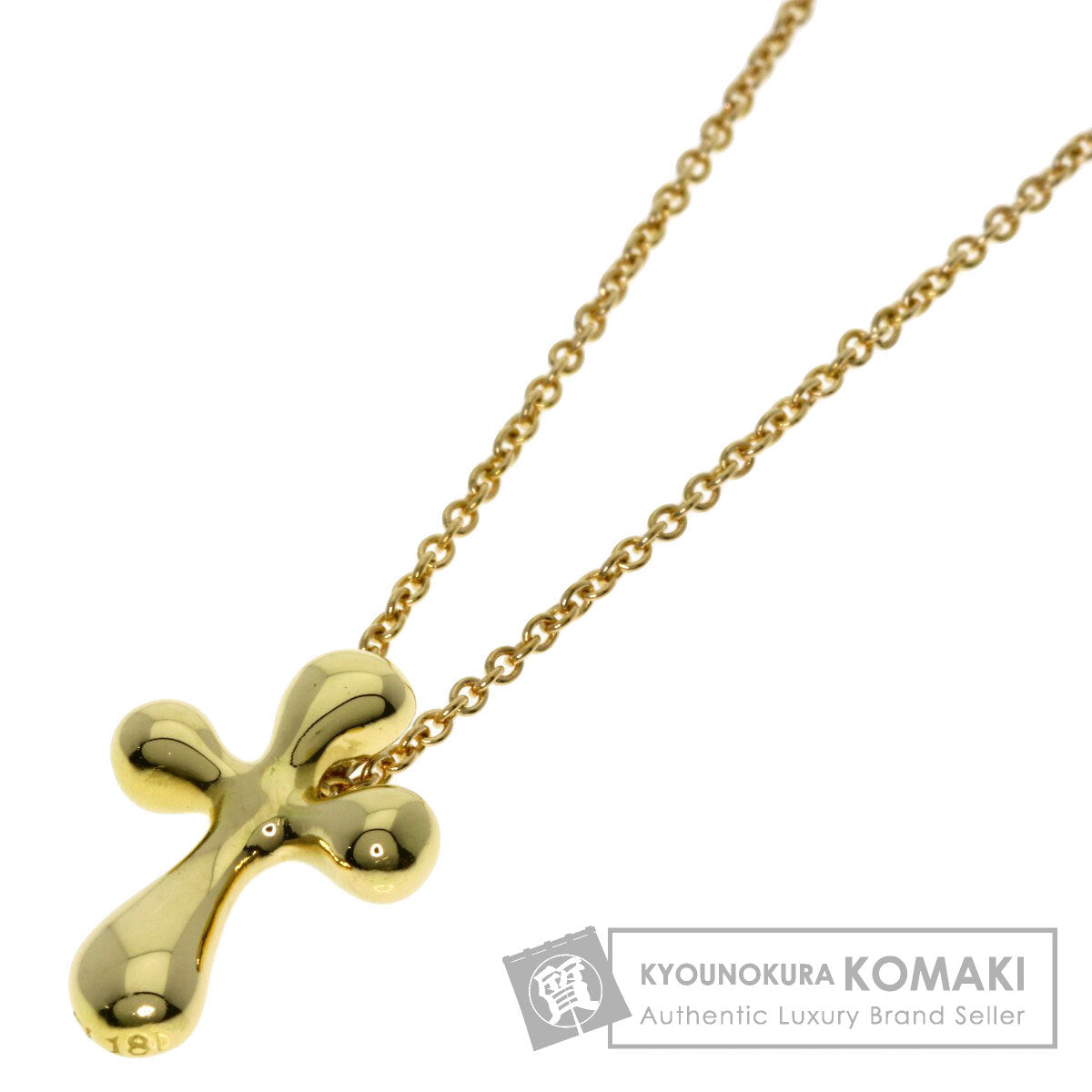 TIFFANY&Co.   Necklace Small cross K18 Yellow Gold Ladies