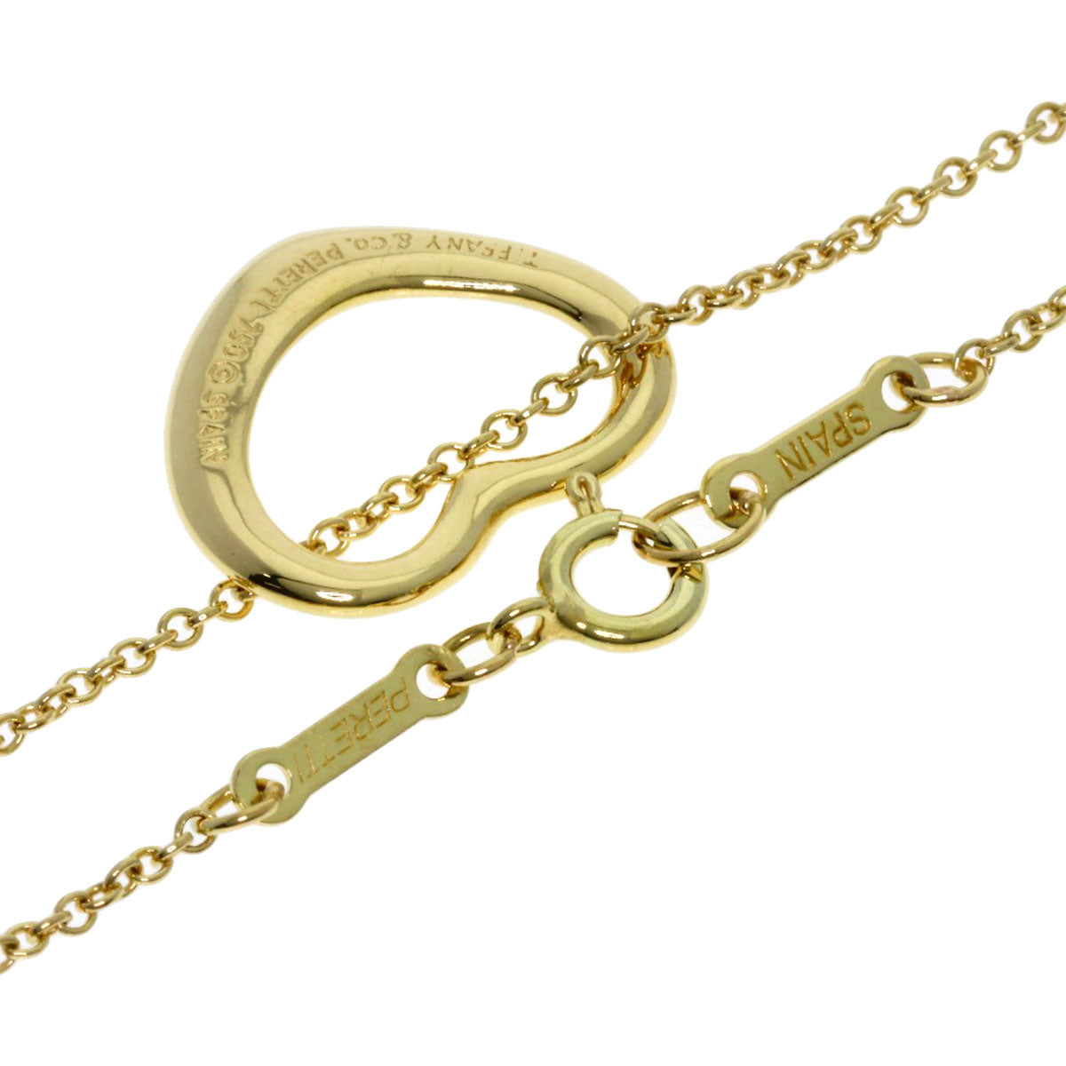 TIFFANY&Co.   Necklace Open heart K18 Yellow Gold Ladies