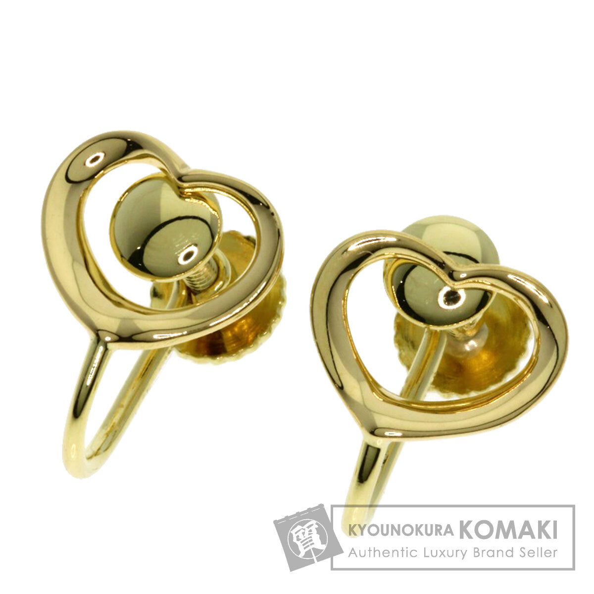 TIFFANY&Co.   Earring Open heart K18 Yellow Gold Ladies