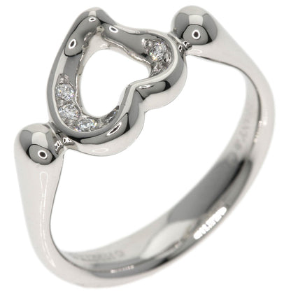 TIFFANY&Co.   Ring Open Heart Diamond Platinum PT950 Ladies