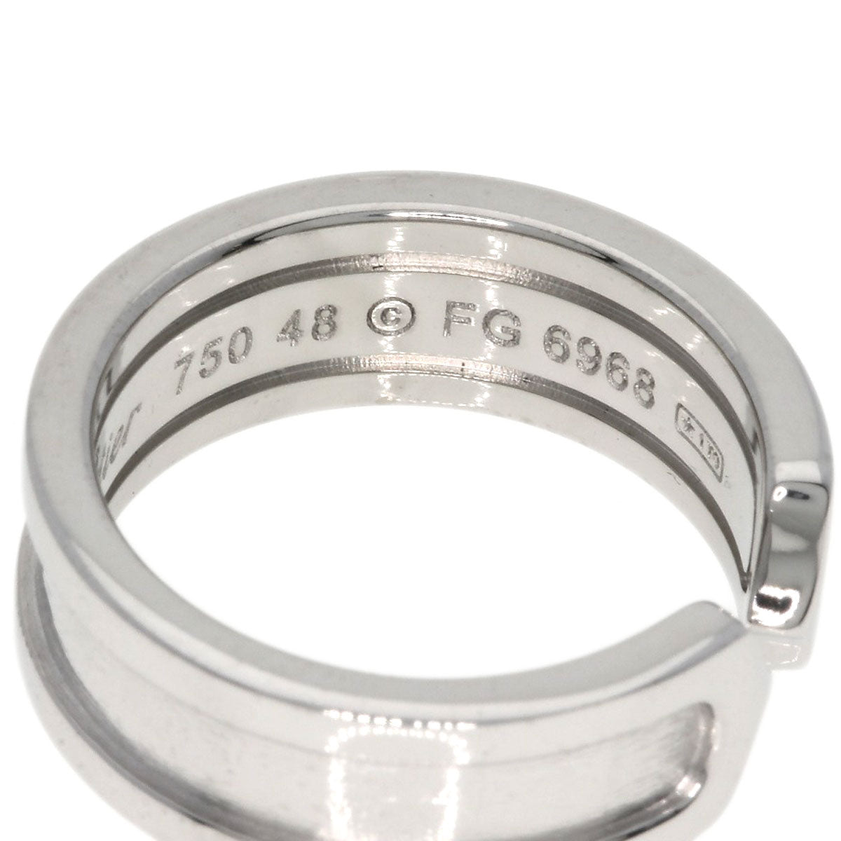 CARTIER   Ring C2 ring # 48 K18 White Gold Ladies