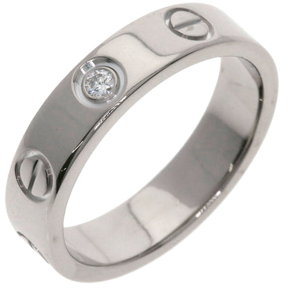 CARTIER   mini love ring 1P Diamond #46 Ring  K18 White Gold Ladies [Used]