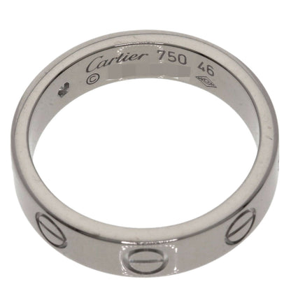 CARTIER   mini love ring 1P Diamond #46 Ring  K18 White Gold Ladies [Used]