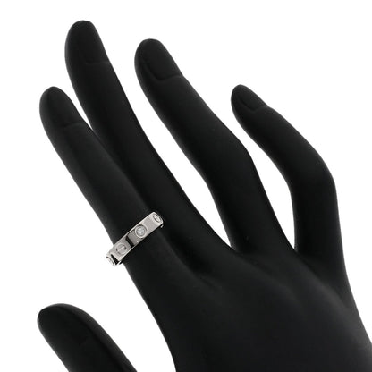 CARTIER   mini love ring 1P Diamond #46 Ring  K18 White Gold Ladies [Used]