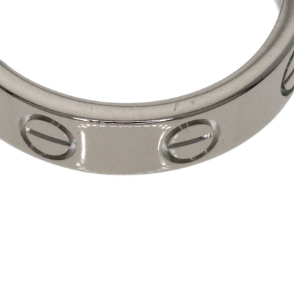 CARTIER   mini love ring 1P Diamond #46 Ring  K18 White Gold Ladies [Used]