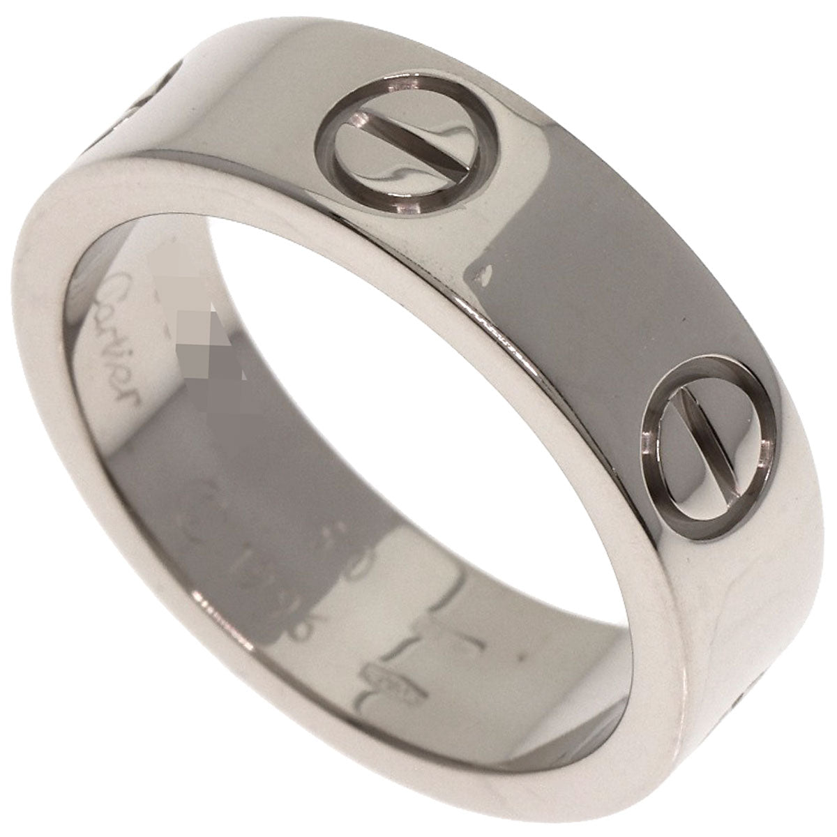 CARTIER love ring #50 Ring K18 White Gold Ladies [Used]