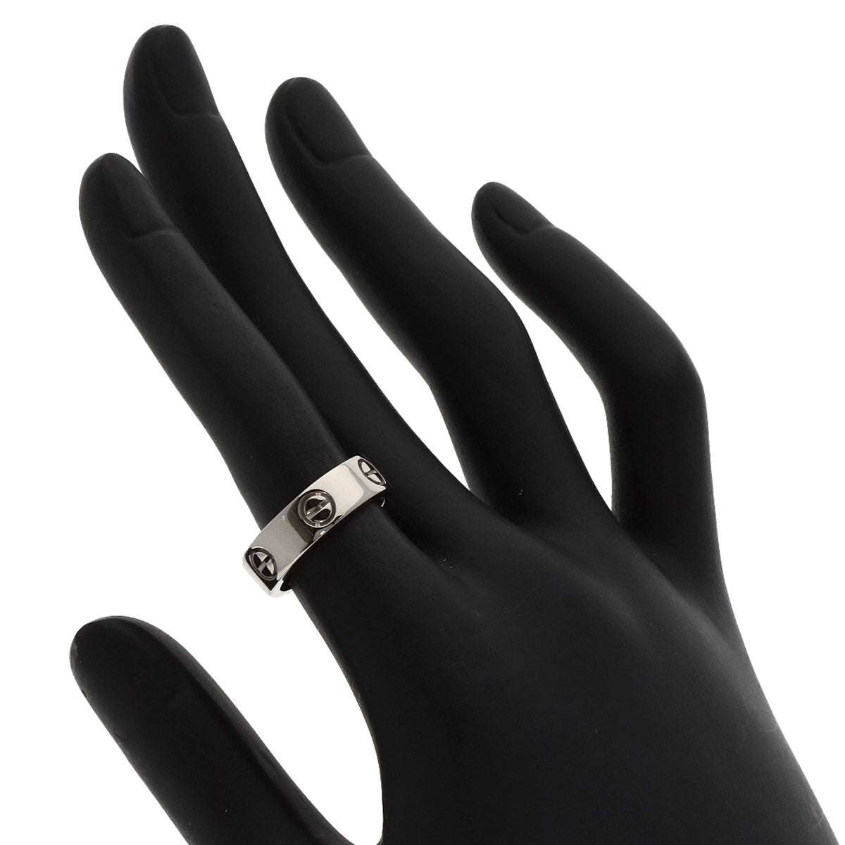 CARTIER love ring #50 Ring K18 White Gold Ladies [Used]