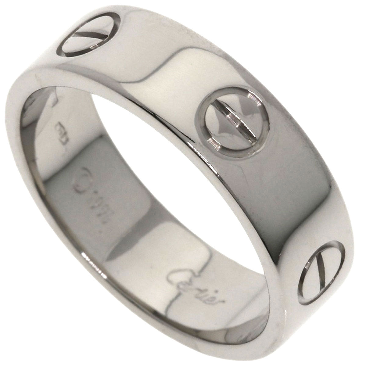 CARTIER love ring #57 Ring K18 White Gold Ladies [Used]