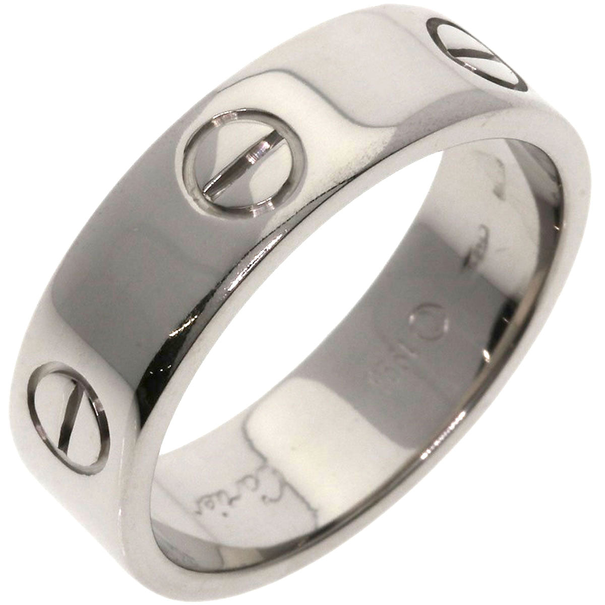 CARTIER love ring #57 Ring K18 White Gold Ladies [Used]