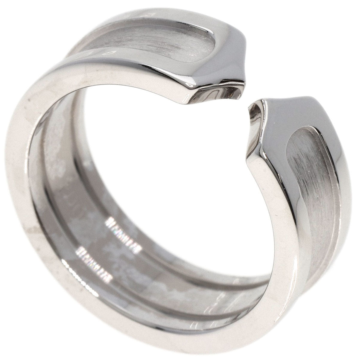 CARTIER   Ring C2 ring # 49 K18 White Gold Ladies