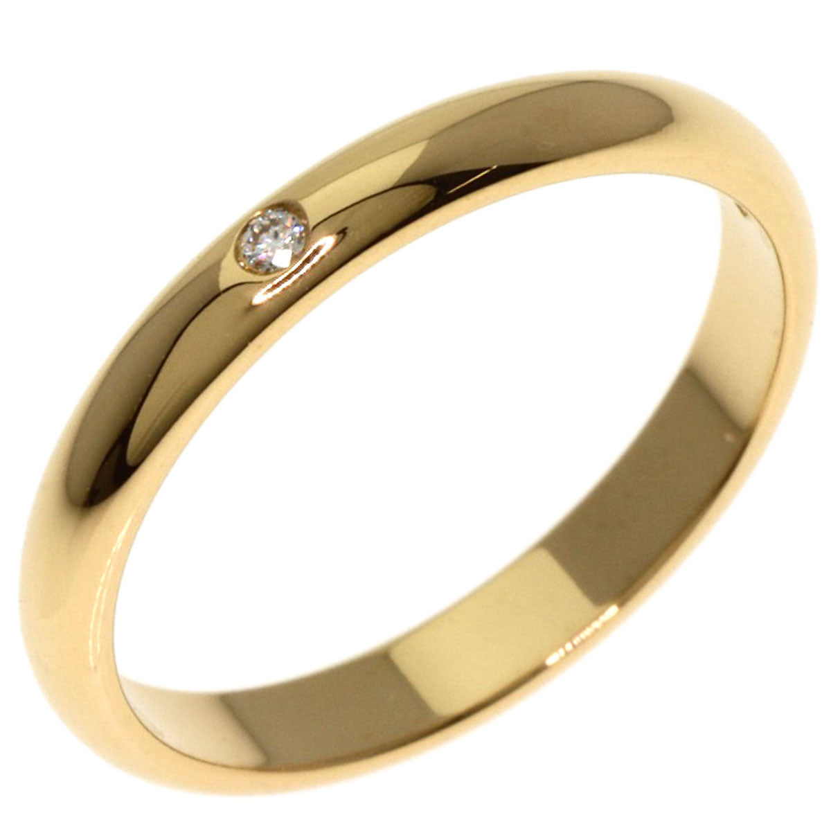 CARTIER   Classic Wedding 1P Diamond #49 Ring  K18 Yellow Gold Ladies [Used]