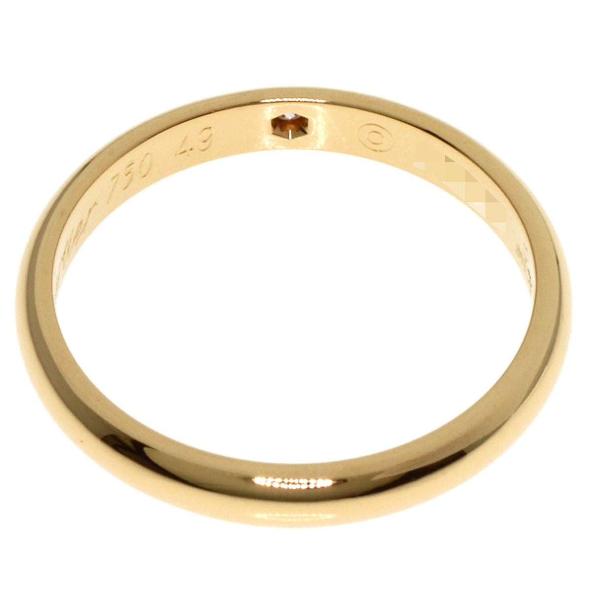 CARTIER   Classic Wedding 1P Diamond #49 Ring  K18 Yellow Gold Ladies [Used]
