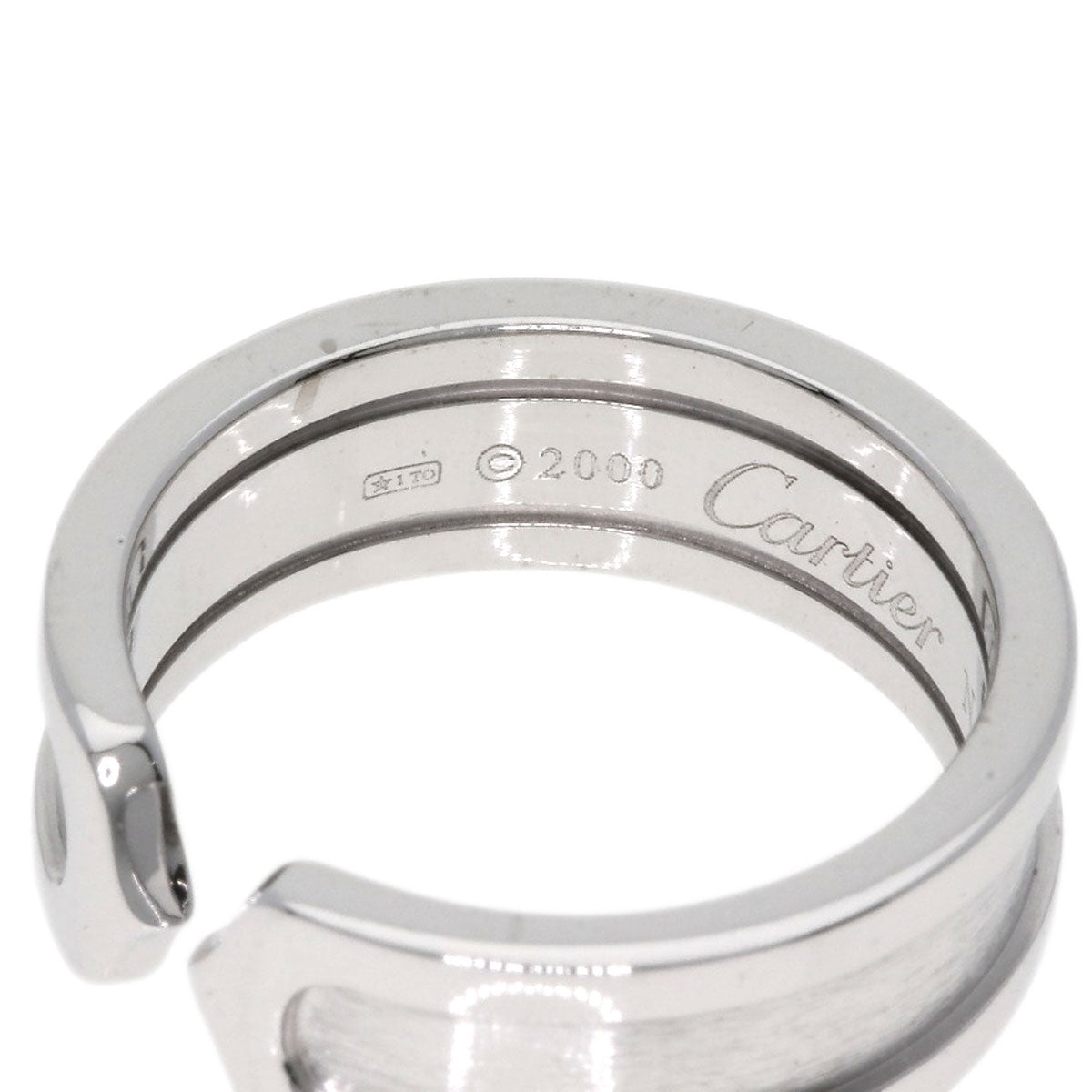 CARTIER   Ring C2 ring # 50 K18 White Gold Ladies