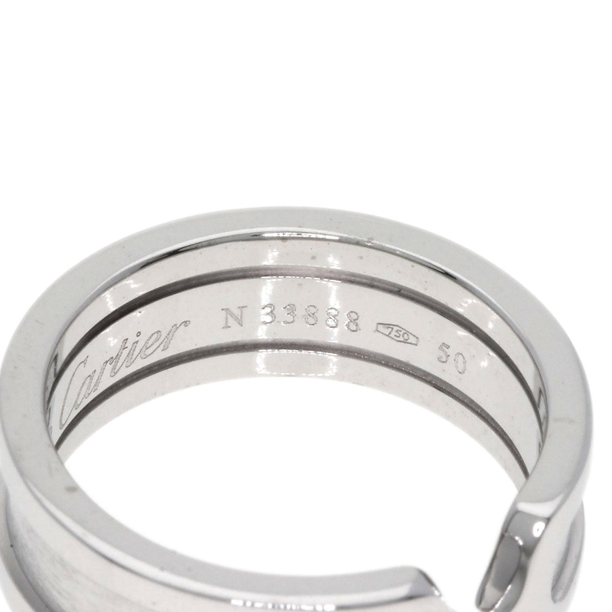 CARTIER   Ring C2 ring # 50 K18 White Gold Ladies