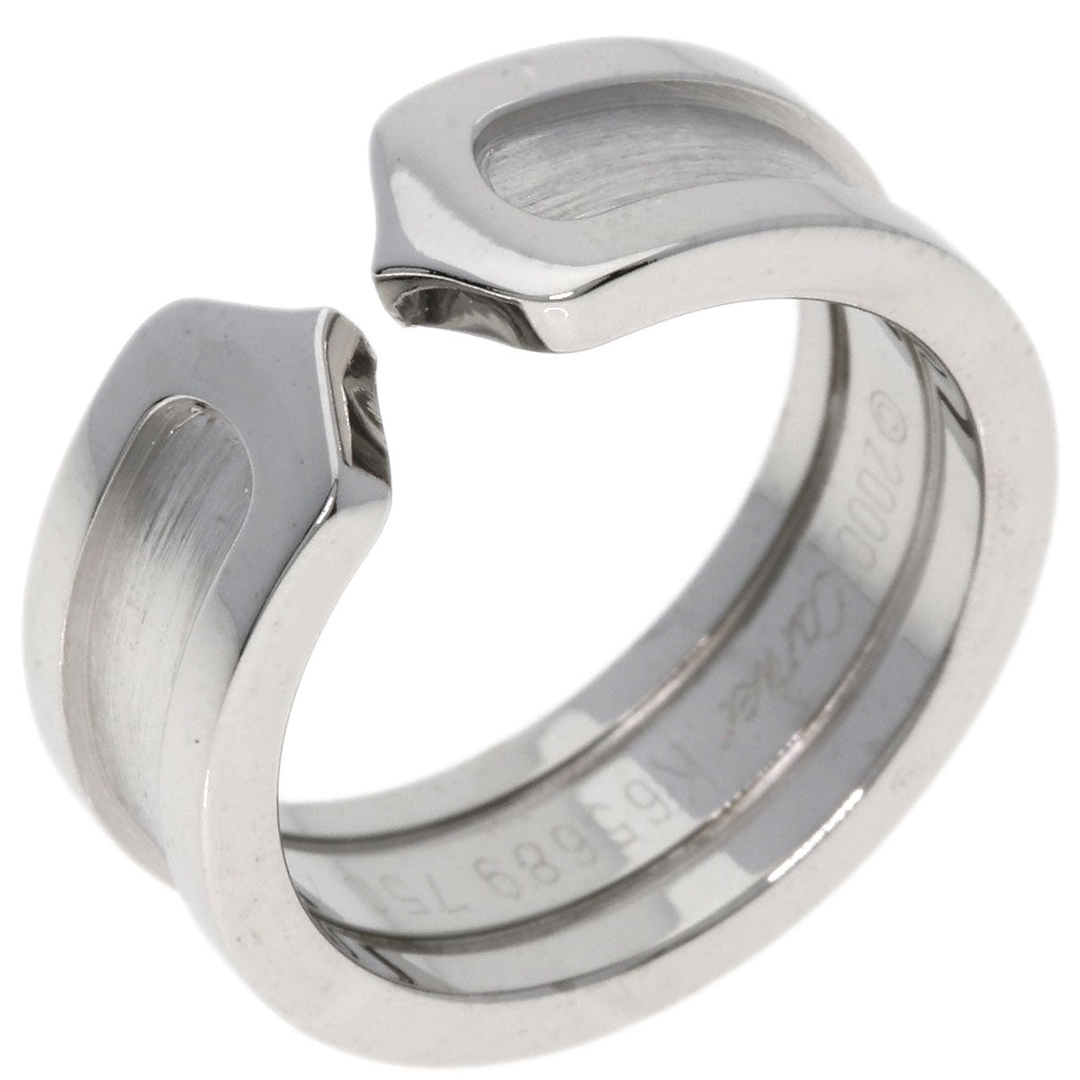 CARTIER   Ring C2 ring # 47 K18 White Gold Ladies
