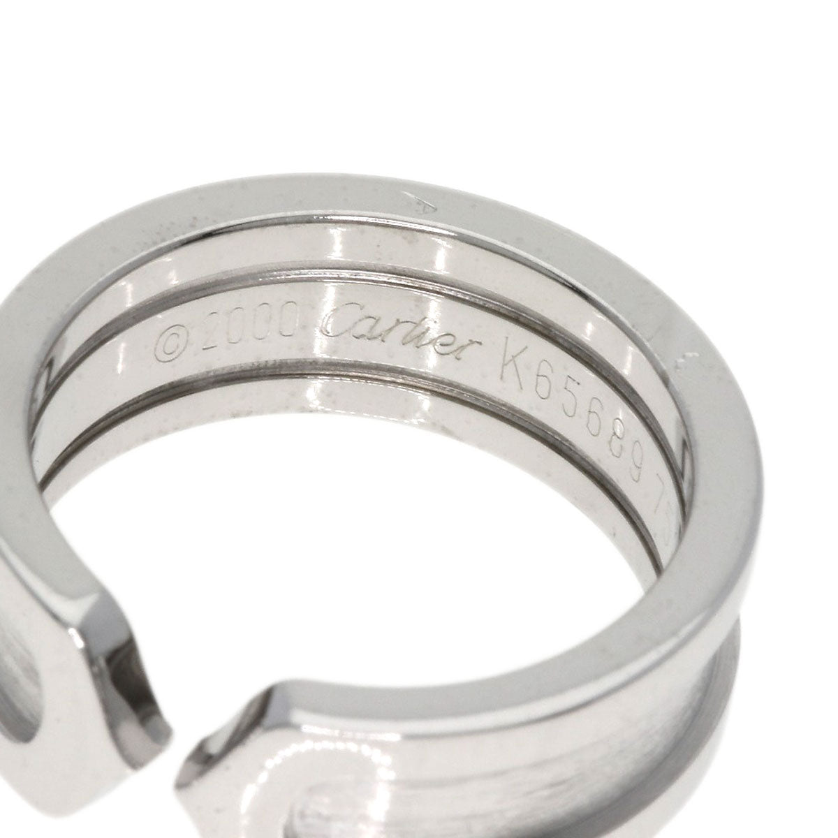 CARTIER   Ring C2 ring # 47 K18 White Gold Ladies
