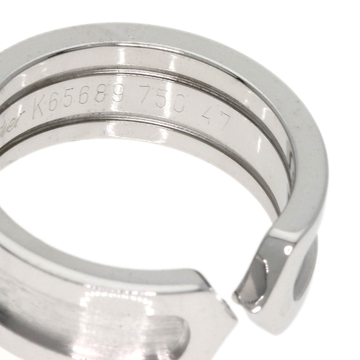 CARTIER   Ring C2 ring # 47 K18 White Gold Ladies
