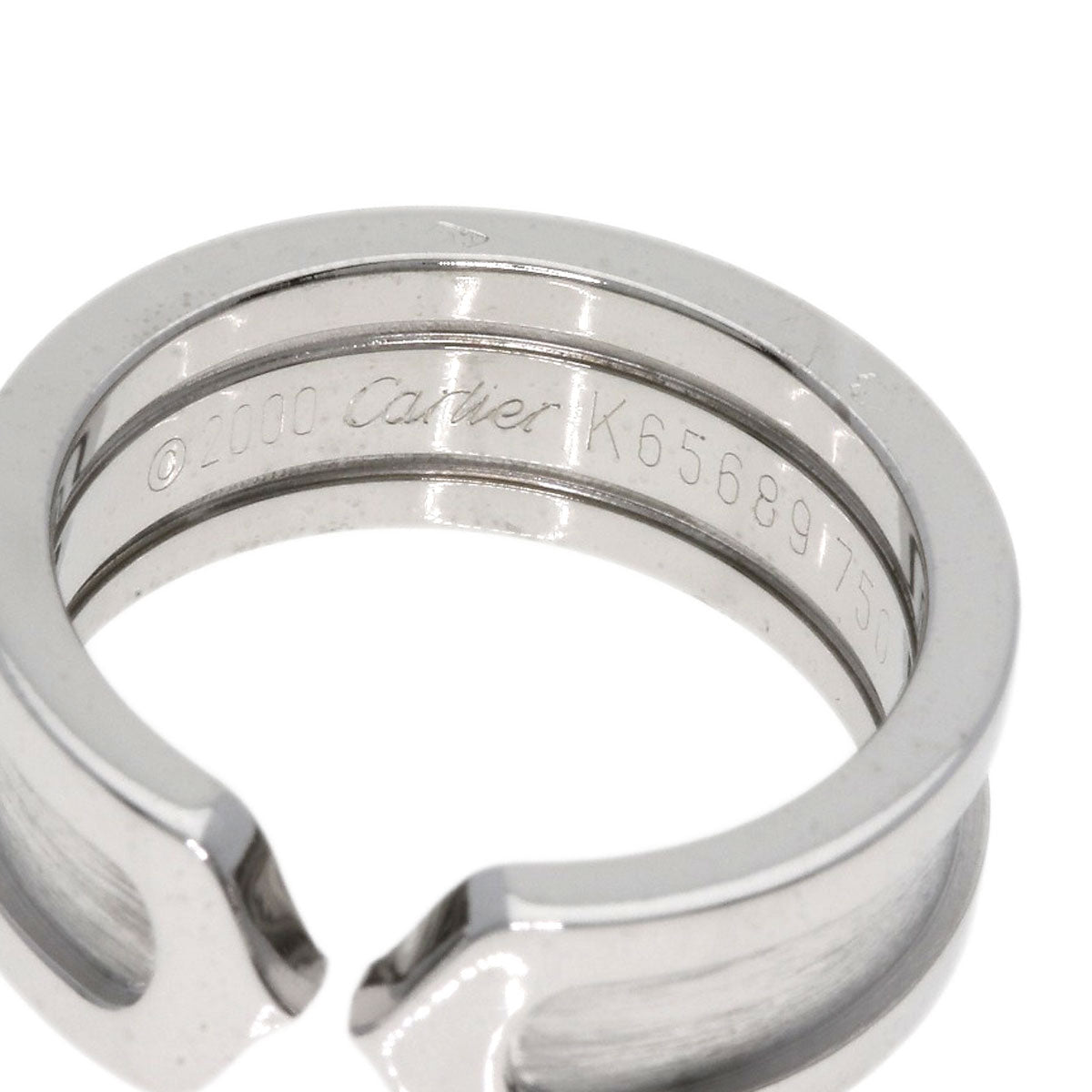 CARTIER   Ring C2 ring # 47 K18 White Gold Ladies