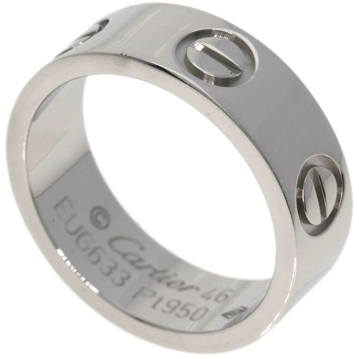 CARTIER   Ring love ring #46 Platinum PT950 Ladies