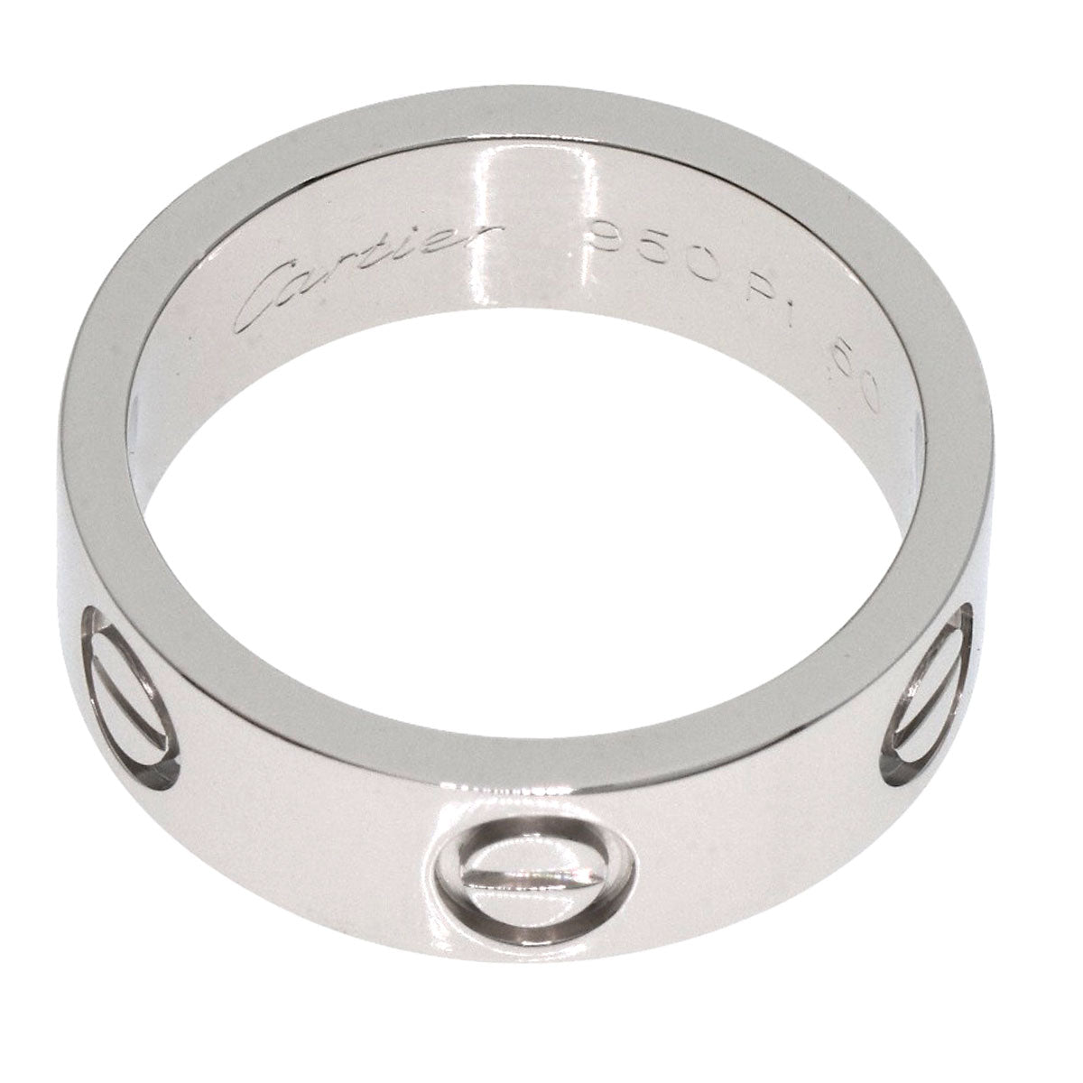 CARTIER   Ring love ring #50 Platinum PT950 Ladies