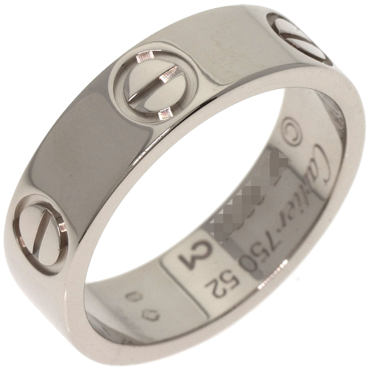 CARTIER   love ring #52 Ring  K18 White Gold Ladies [Used]