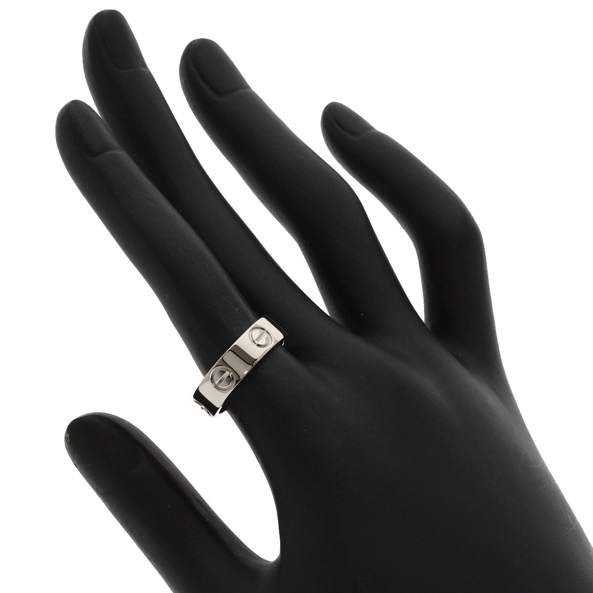 CARTIER   love ring #52 Ring  K18 White Gold Ladies [Used]