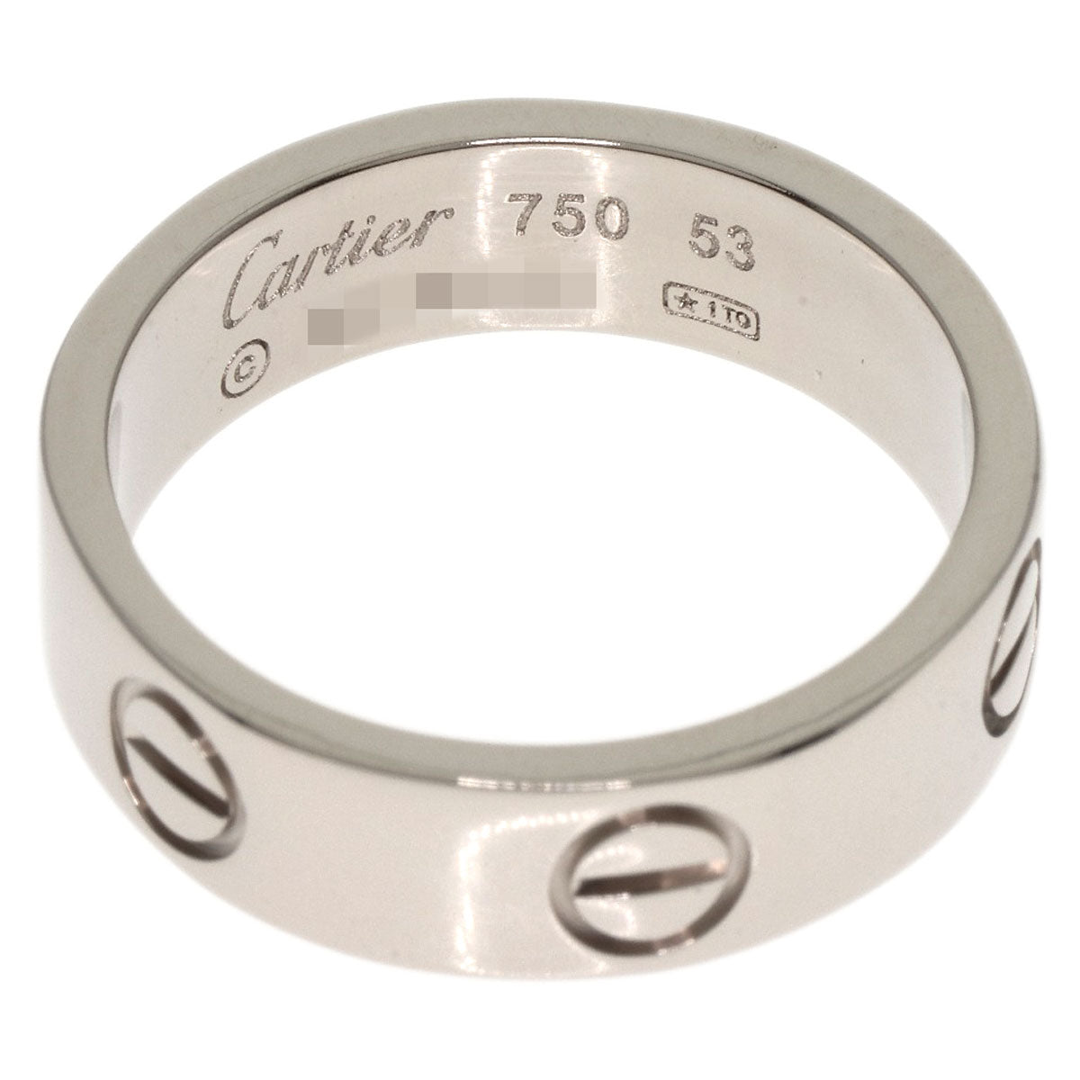 CARTIER   Ring love ring #53 K18 White Gold Ladies
