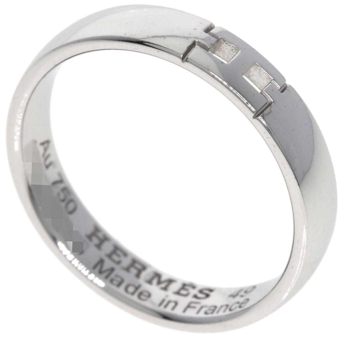 HERMES Ever Hercules #49 Ring K18 White Gold Ladies [Used]