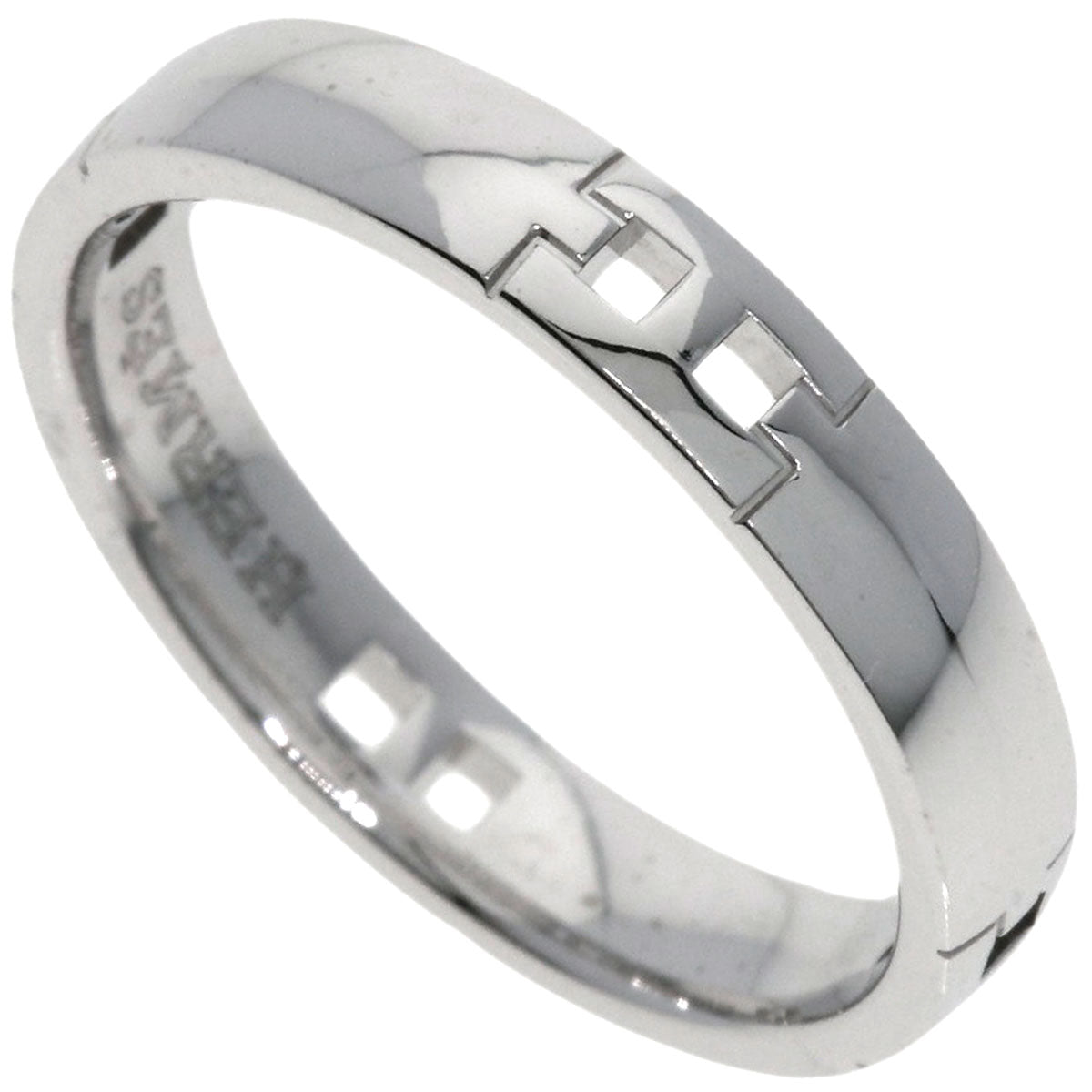 HERMES   Hercules #51 Ring  K18 White Gold Ladies [Used]