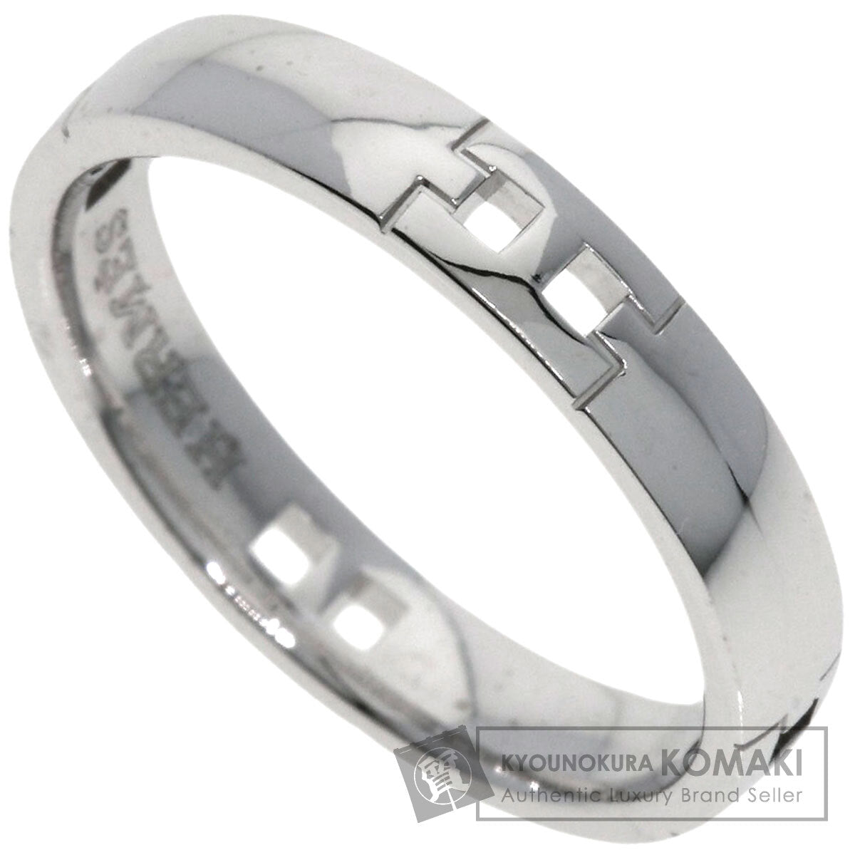 HERMES   Hercules #51 Ring  K18 White Gold Ladies [Used]