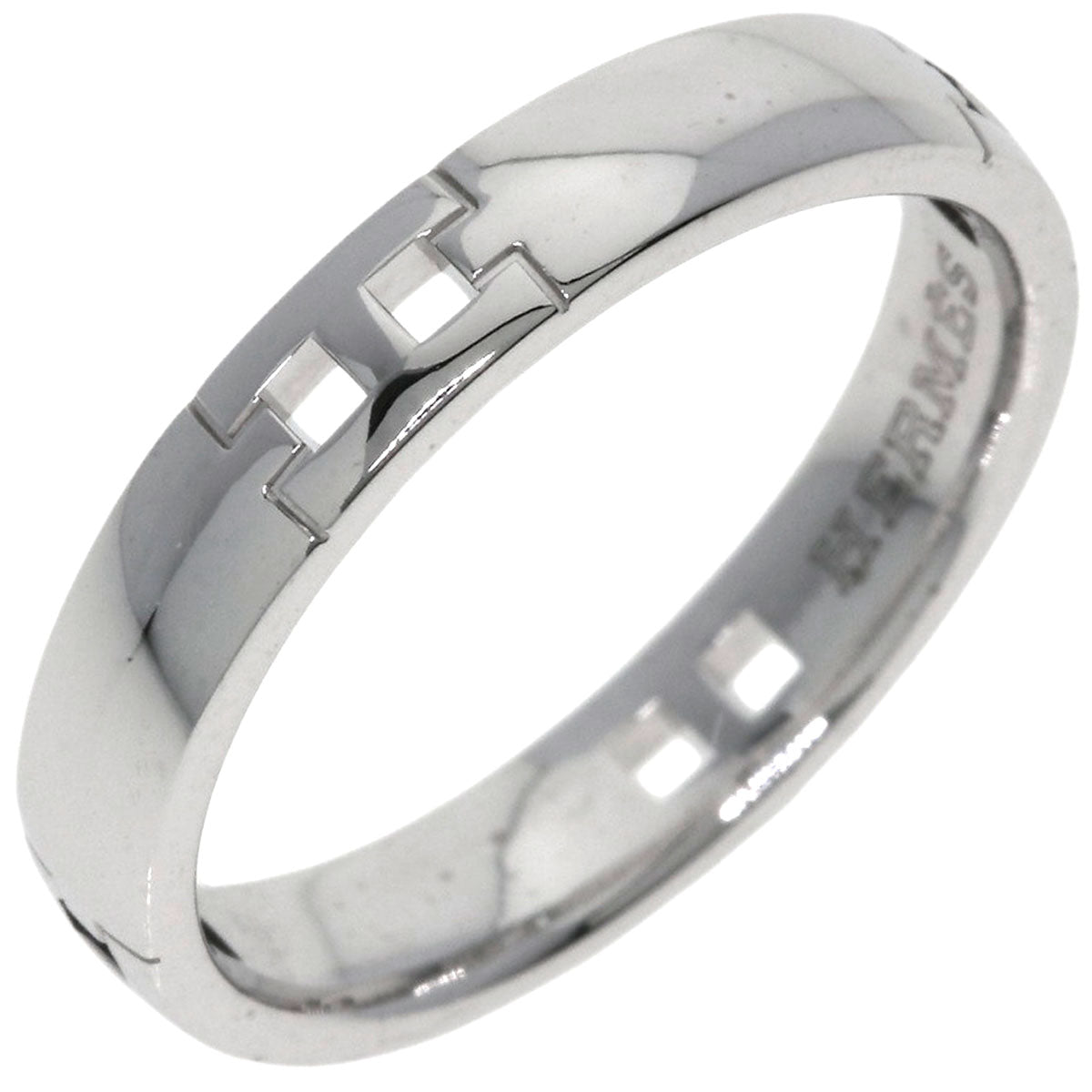 HERMES   Hercules #51 Ring  K18 White Gold Ladies [Used]