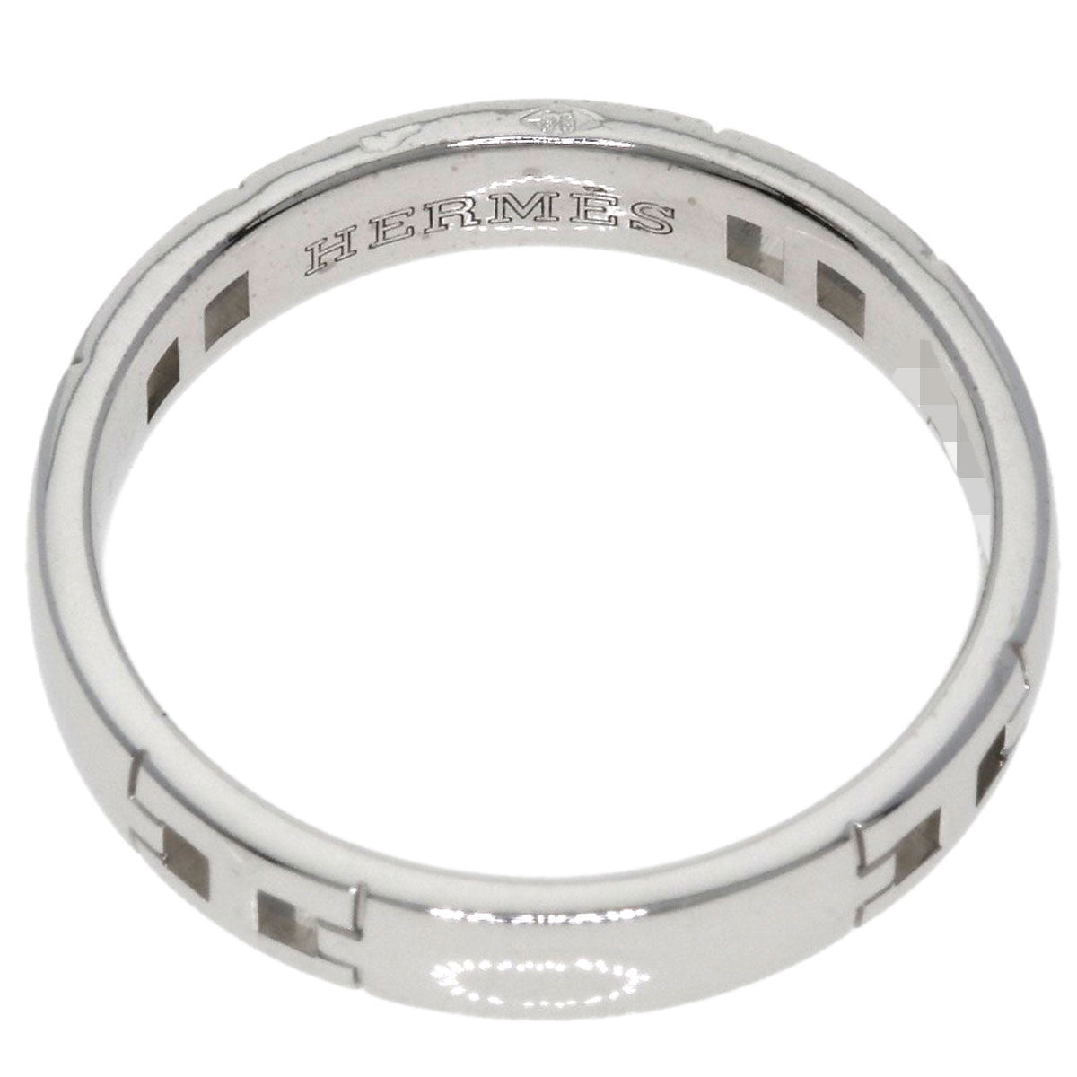 HERMES   Hercules #51 Ring  K18 White Gold Ladies [Used]