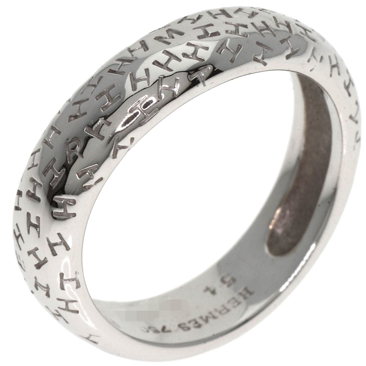 HERMES Touboo #54 Ring K18 White Gold Ladies [Used]