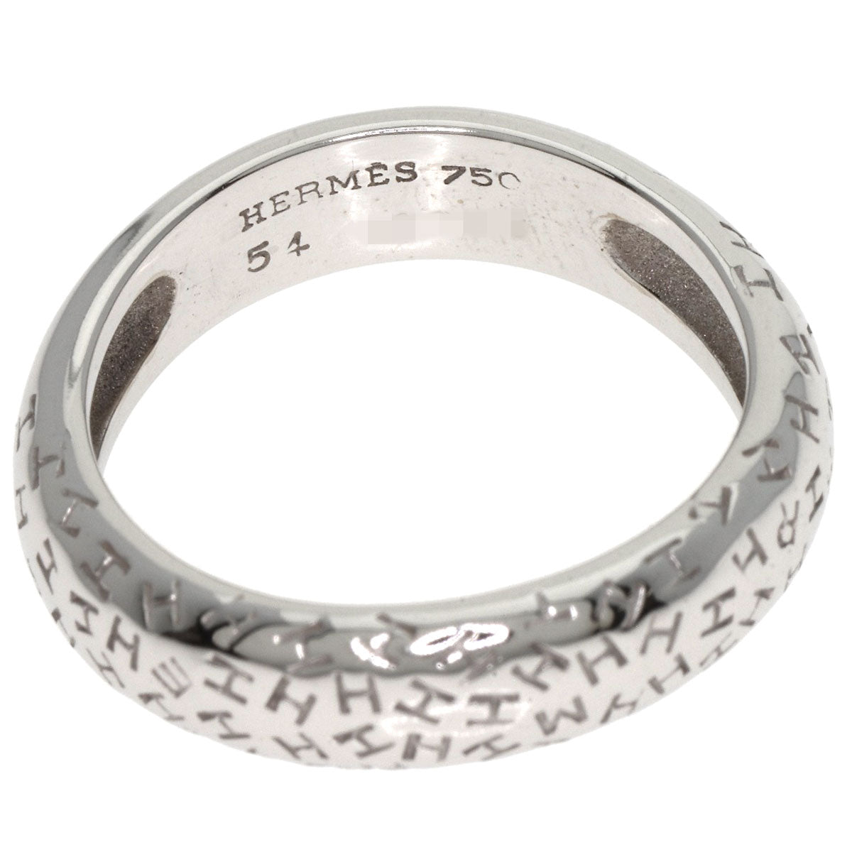 HERMES Touboo #54 Ring K18 White Gold Ladies [Used]