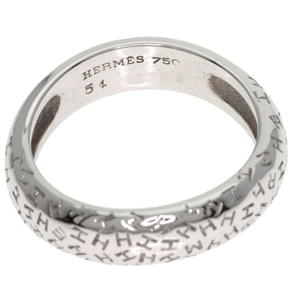 HERMES Touboo #54 Ring K18 White Gold Ladies [Used]