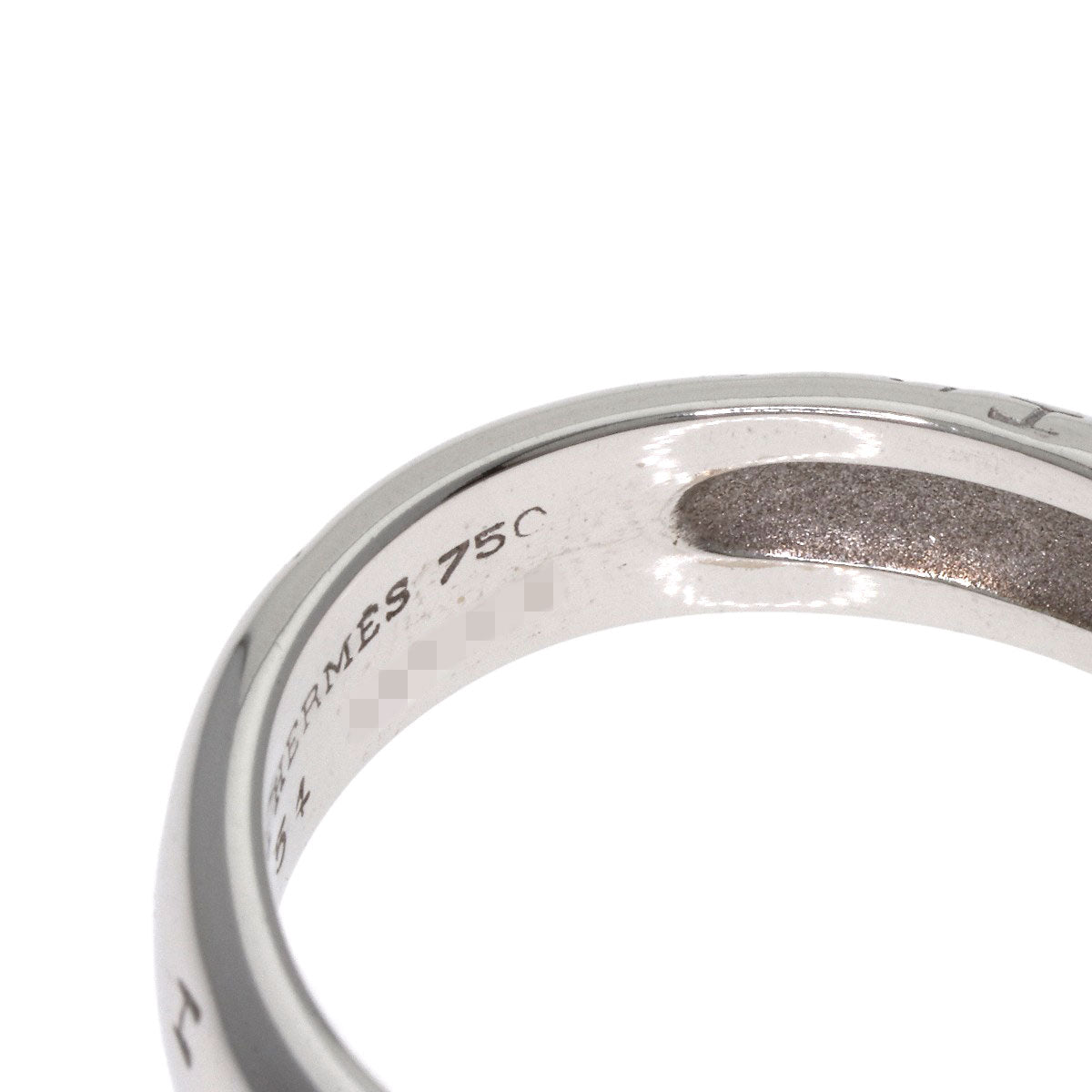 HERMES Touboo #54 Ring K18 White Gold Ladies [Used]